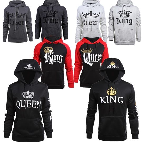 "King Queen Hoodies" - Holaamor