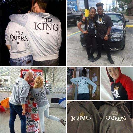 "King Queen Hoodies" - Holaamor