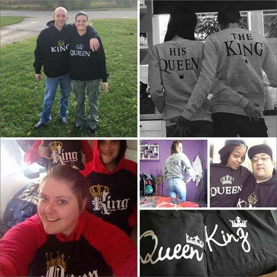 "King Queen Hoodies" - Holaamor