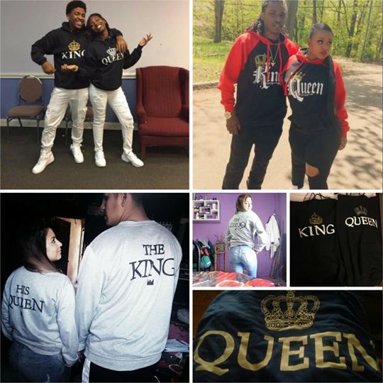 "King Queen Hoodies" - Holaamor