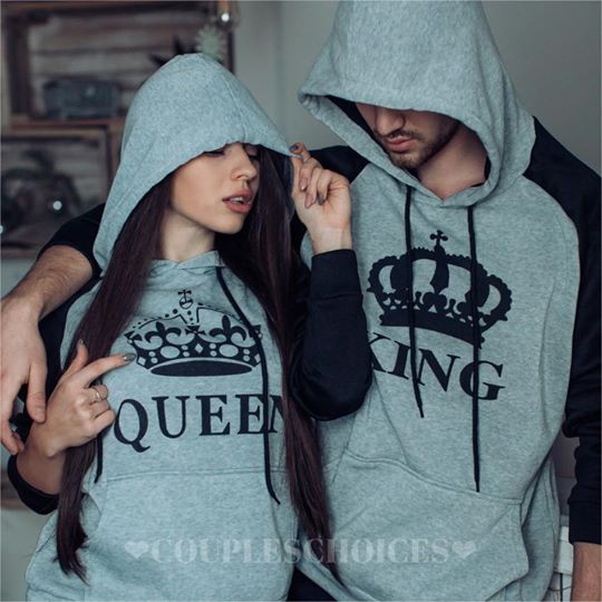 "Heather - King Queen Hoodies" - Holaamor