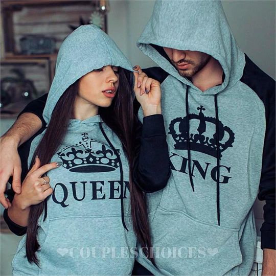 "King Queen Hoodies" - Holaamor