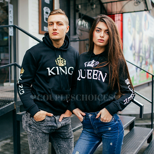 "King Queen Hoodies" - Holaamor