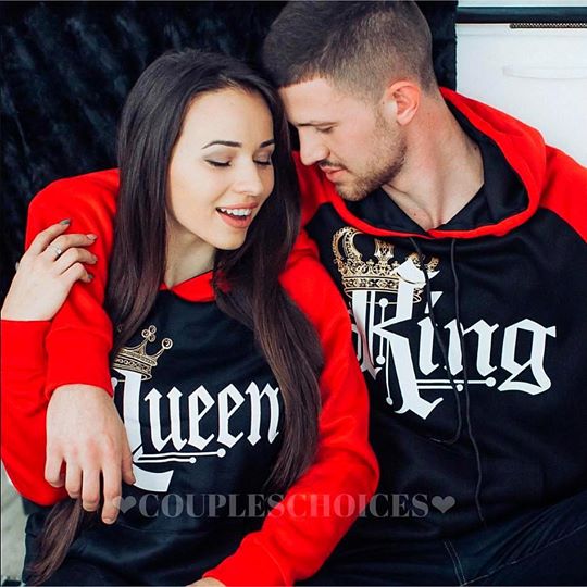 "King Queen Hoodies" - Holaamor