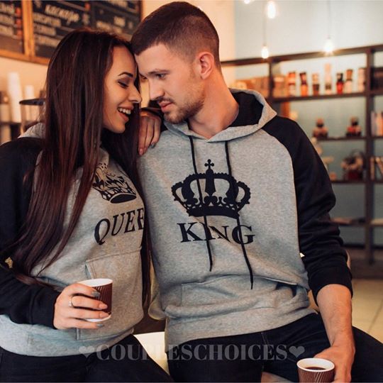 "Heather - King Queen Hoodies" - Holaamor