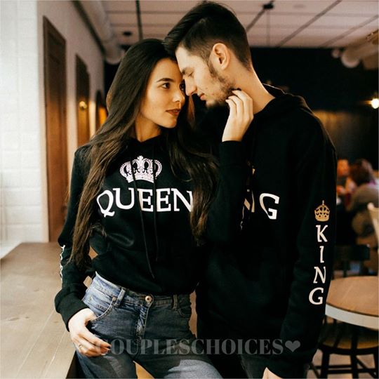 "King Queen Hoodies" - Holaamor