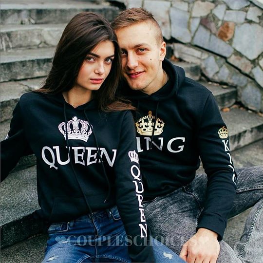 "King Queen Hoodies" - Holaamor